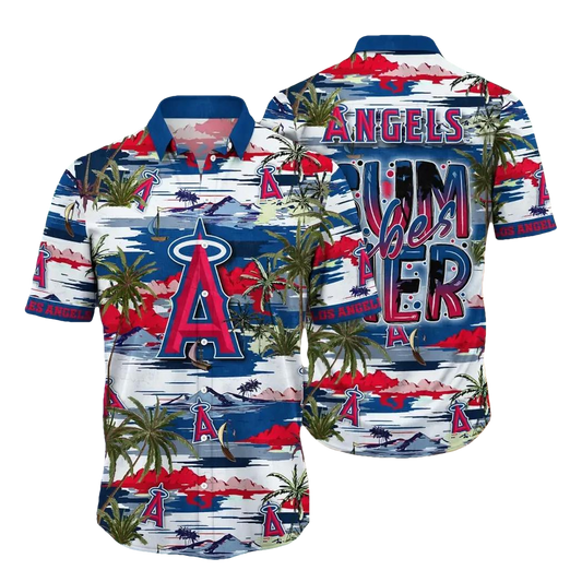Los Angeles Angels MLB Flower Aloha Hawaiian Shirt 8, MLB Hawaiian Shirt Moonbestprint