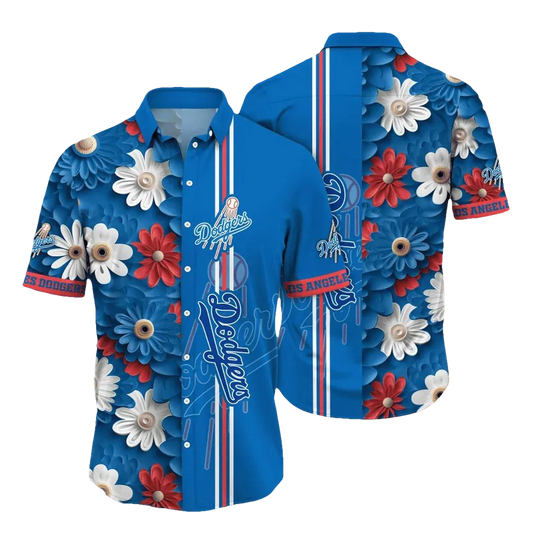 Los Angeles Dodgers MLB Flower Aloha Hawaiian Shirt 14, MLB Hawaiian Shirt Moonbestprint