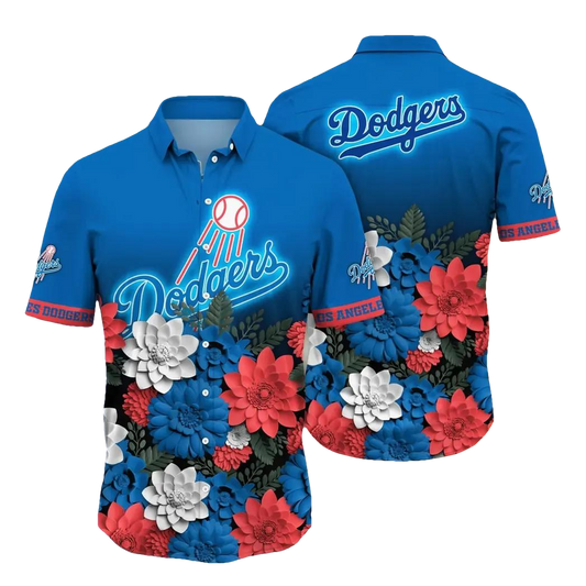 Los Angeles Dodgers MLB Flower Aloha Hawaiian Shirt 16, MLB Hawaiian Shirt Moonbestprint