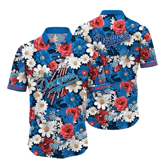 Los Angeles Dodgers MLB Flower Aloha Hawaiian Shirt 18, MLB Hawaiian Shirt Moonbestprint