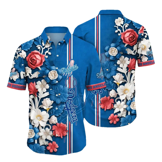 Los Angeles Dodgers MLB Flower Aloha Hawaiian Shirt 20, MLB Hawaiian Shirt Moonbestprint