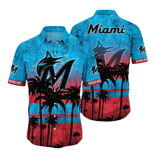 Miami Marlins MLB Aloha Hawaiian Shirt 1, MLB Hawaiian Shirt Moonbestprint