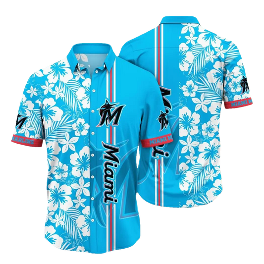 Miami Marlins MLB Flower Aloha Hawaiian Shirt 13, MLB Hawaiian Shirt Moonbestprint