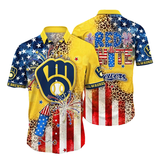 Milwaukee Brewers MLB Aloha Hawaiian Shirt, MLB Hawaiian Shirt Moonbestprint