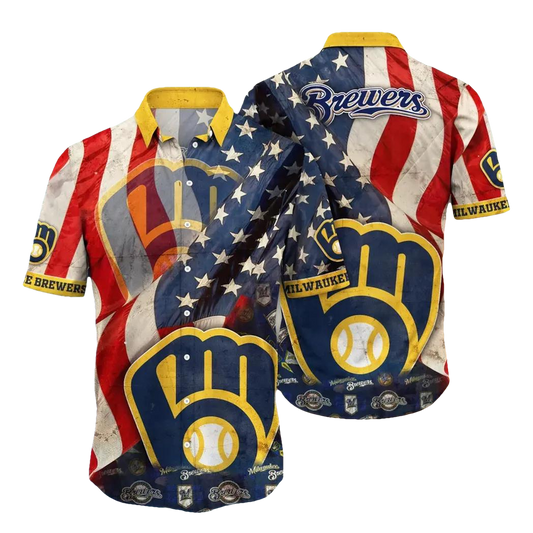 Milwaukee Brewers MLB Flower Aloha Hawaiian Shirt 16, MLB Hawaiian Shirt Moonbestprint