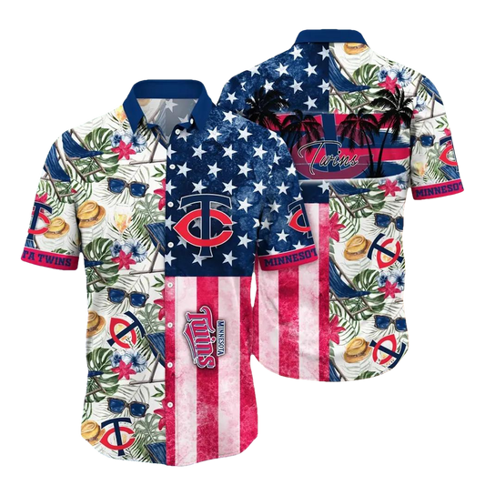 Minnesota Twins MLB Flower Aloha Hawaiian Shirt 10, MLB Hawaiian Shirt Moonbestprint