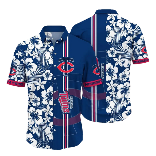 Minnesota Twins MLB Flower Aloha Hawaiian Shirt 13, MLB Hawaiian Shirt Moonbestprint