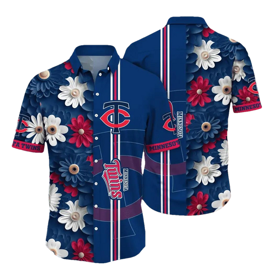 Minnesota Twins MLB Flower Aloha Hawaiian Shirt 14, MLB Hawaiian Shirt Moonbestprint
