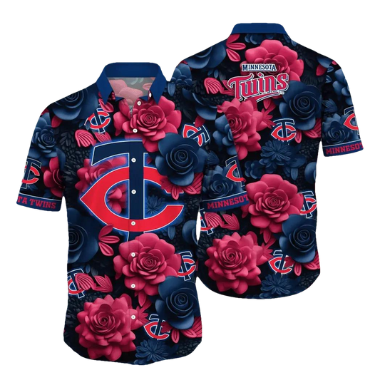 Minnesota Twins MLB Flower Aloha Hawaiian Shirt 17, MLB Hawaiian Shirt Moonbestprint
