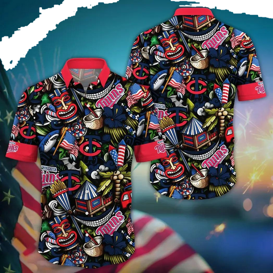 Minnesota Twins MLB Flower Aloha Hawaiian Shirt 20, MLB Hawaiian Shirt Moonbestprint