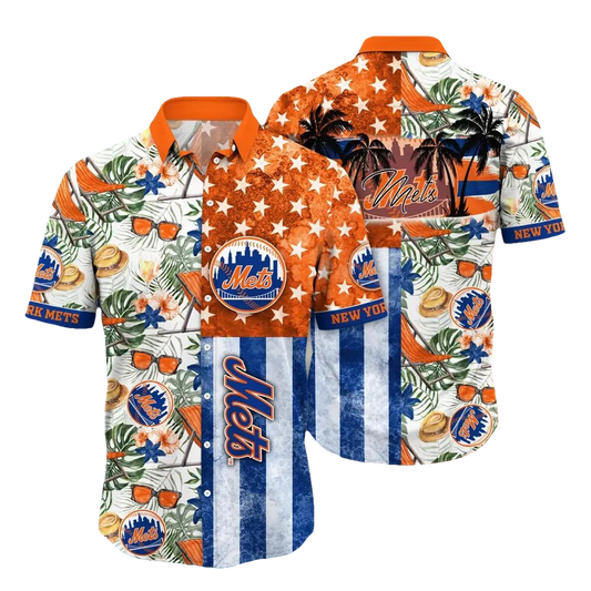 New York Mets MLB Flower Aloha Hawaiian Shirt 12, MLB Hawaiian Shirt Moonbestprint