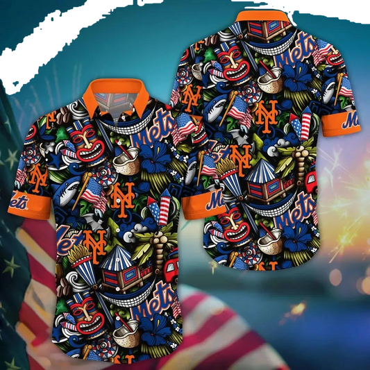 New York Mets MLB Flower Aloha Hawaiian Shirt 17, MLB Hawaiian Shirt Moonbestprint