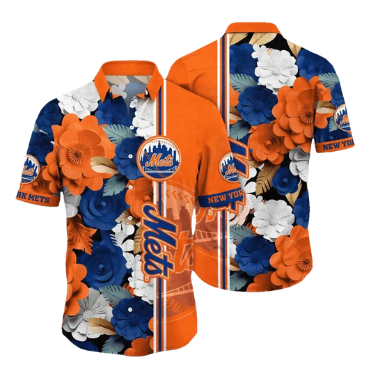 New York Mets MLB Flower Aloha Hawaiian Shirt 20, MLB Hawaiian Shirt Moonbestprint