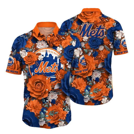 New York Mets MLB Flower Aloha Hawaiian Shirt 6, MLB Hawaiian Shirt Moonbestprint