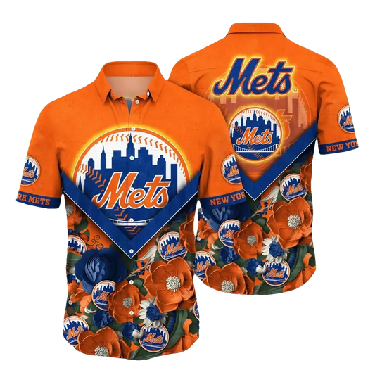 New York Mets MLB Flower Aloha Hawaiian Shirt 8, MLB Hawaiian Shirt Moonbestprint