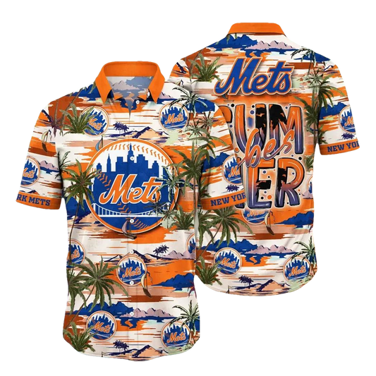 New York Mets MLB Flower Aloha Hawaiian Shirt 9, MLB Hawaiian Shirt Moonbestprint