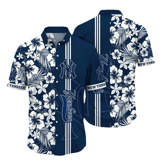 New York Yankees MLB Flower Aloha Hawaiian Shirt 13, MLB Hawaiian Shirt Moonbestprint