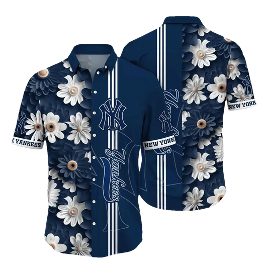 New York Yankees MLB Flower Aloha Hawaiian Shirt 14, MLB Hawaiian Shirt Moonbestprint