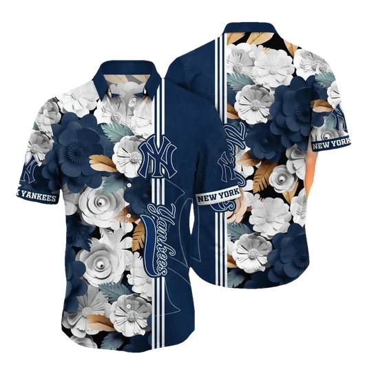 New York Yankees MLB Flower Aloha Hawaiian Shirt 15, MLB Hawaiian Shirt Moonbestprint