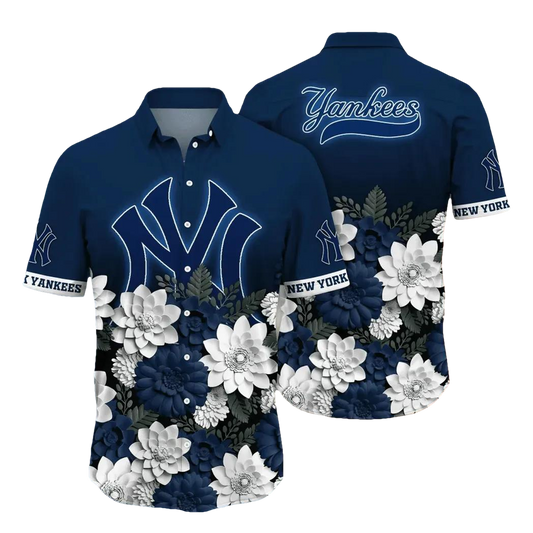 New York Yankees MLB Flower Aloha Hawaiian Shirt 16, MLB Hawaiian Shirt Moonbestprint