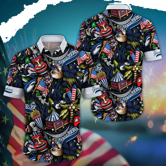 New York Yankees MLB Flower Aloha Hawaiian Shirt 20, MLB Hawaiian Shirt Moonbestprint