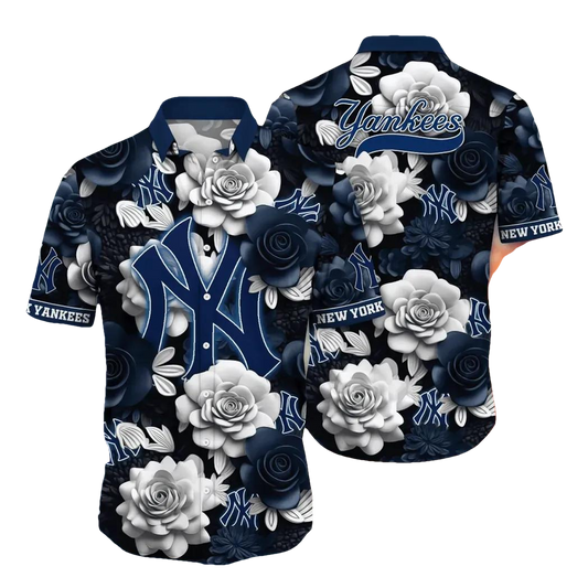 New York Yankees MLB Flower Aloha Hawaiian Shirt 18, MLB Hawaiian Shirt Moonbestprint