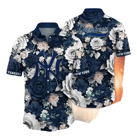 New York Yankees MLB Flower Aloha Hawaiian Shirt 7, MLB Hawaiian Shirt Moonbestprint