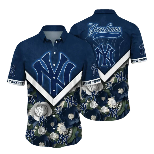 New York Yankees MLB Flower Aloha Hawaiian Shirt 8, MLB Hawaiian Shirt Moonbestprint