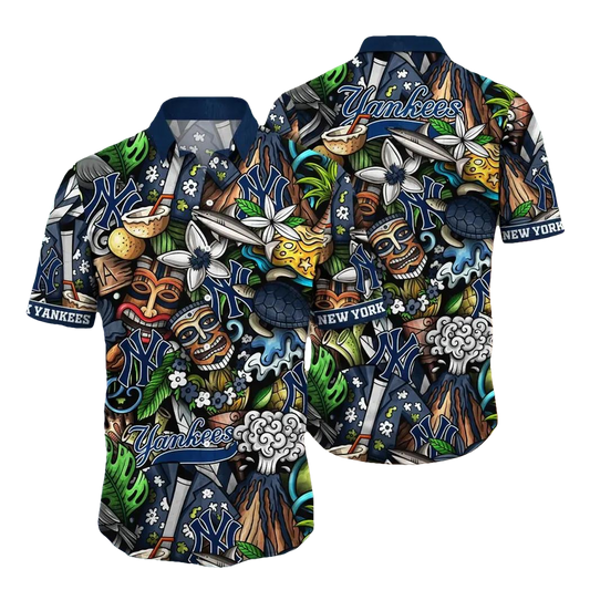 New York Yankees MLB Flower Aloha Hawaiian Shirt 4, MLB Hawaiian Shirt Moonbestprint