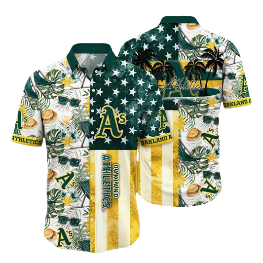 Oakland Athletics MLB Flower Aloha Hawaiian Shirt 10, MLB Hawaiian Shirt Moonbestprint