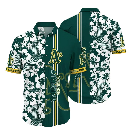 Oakland Athletics MLB Flower Aloha Hawaiian Shirt 12, MLB Hawaiian Shirt Moonbestprint