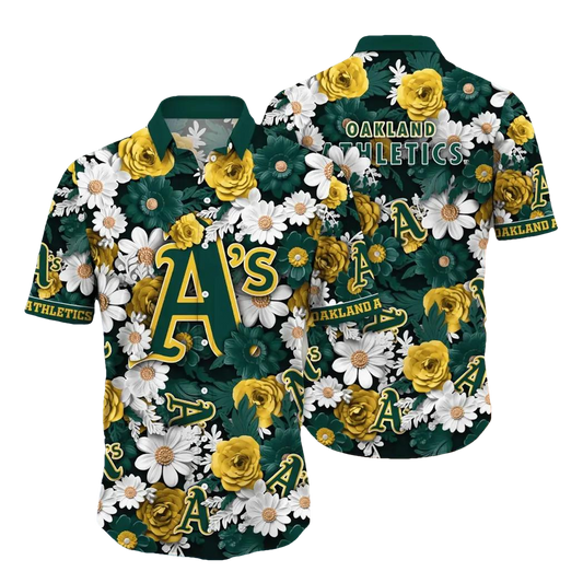 Oakland Athletics MLB Flower Aloha Hawaiian Shirt 15, MLB Hawaiian Shirt Moonbestprint