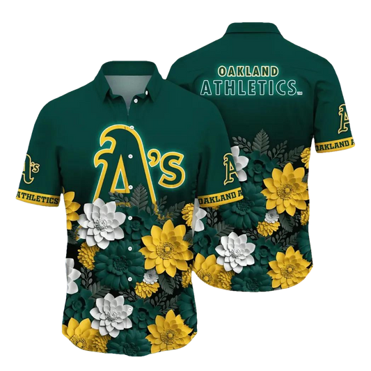 Oakland Athletics MLB Flower Aloha Hawaiian Shirt 14, MLB Hawaiian Shirt Moonbestprint