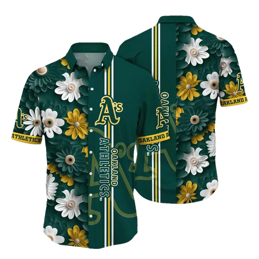 Oakland Athletics MLB Flower Aloha Hawaiian Shirt 13, MLB Hawaiian Shirt Moonbestprint