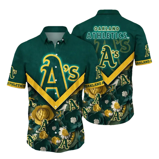 Oakland Athletics MLB Flower Aloha Hawaiian Shirt 5, MLB Hawaiian Shirt Moonbestprint