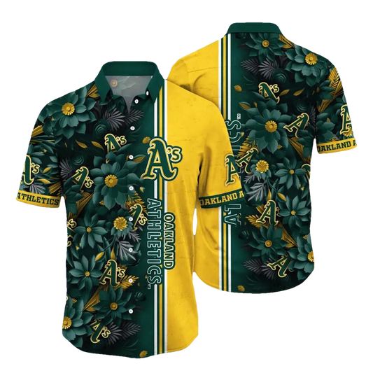 Oakland Athletics MLB Flower Aloha Hawaiian Shirt 6, MLB Hawaiian Shirt Moonbestprint