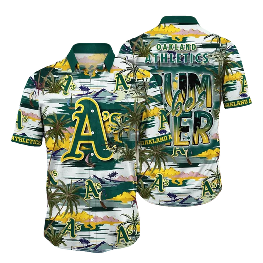 Oakland Athletics MLB Flower Aloha Hawaiian Shirt 8, MLB Hawaiian Shirt Moonbestprint