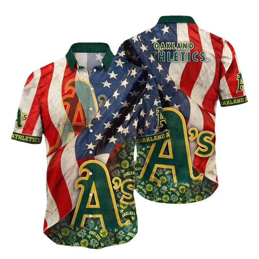 Oakland Athletics MLB Flower Aloha Hawaiian Shirt 9, MLB Hawaiian Shirt Moonbestprint