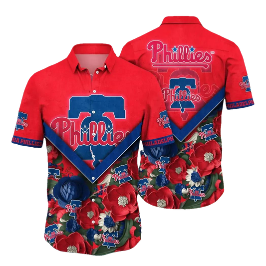 Philadelphia Phillies MLB Flower Aloha Hawaiian Shirt 12, MLB Hawaiian Shirt Moonbestprint