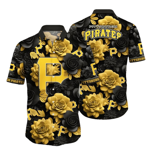 Pittsburgh Pirates MLB Flower Aloha Hawaiian Shirt 18, MLB Hawaiian Shirt Moonbestprint