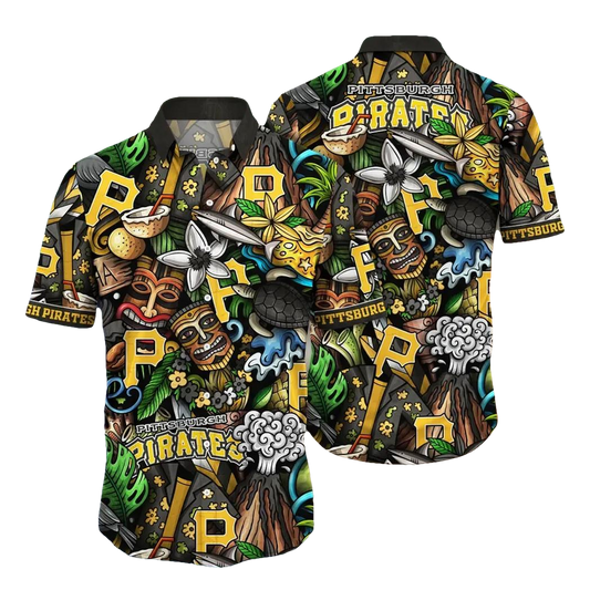 Pittsburgh Pirates MLB Flower Aloha Hawaiian Shirt 4, MLB Hawaiian Shirt Moonbestprint