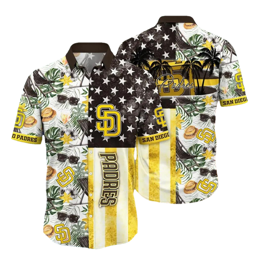 San Diego Padres MLB Flower Aloha Hawaiian Shirt 10, MLB Hawaiian Shirt Moonbestprint