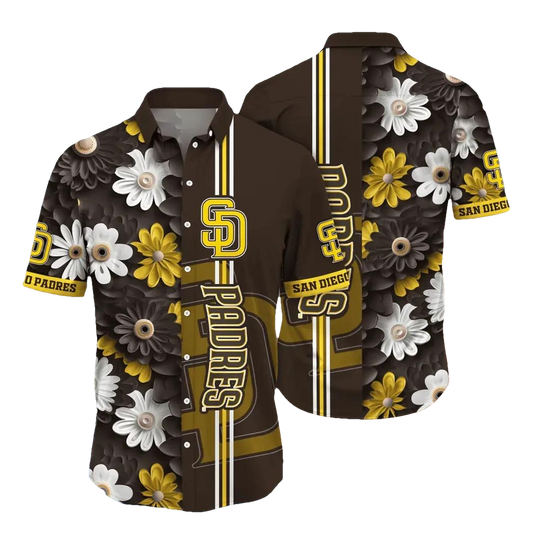 San Diego Padres MLB Flower Aloha Hawaiian Shirt 13, MLB Hawaiian Shirt Moonbestprint
