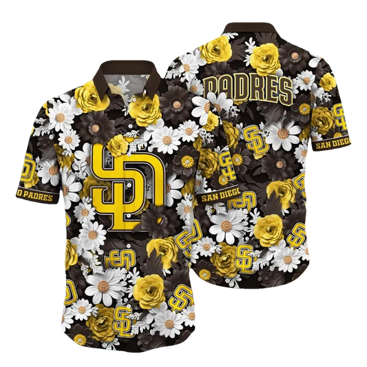 San Diego Padres MLB Flower Aloha Hawaiian Shirt 17, MLB Hawaiian Shirt Moonbestprint