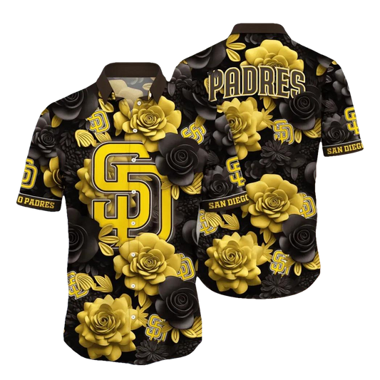 San Diego Padres MLB Flower Aloha Hawaiian Shirt 18, MLB Hawaiian Shirt Moonbestprint