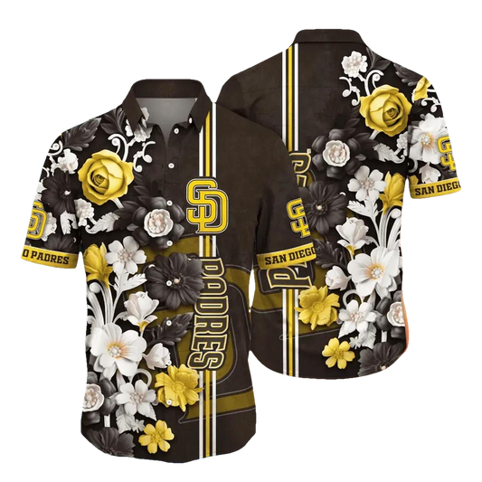 San Diego Padres MLB Flower Aloha Hawaiian Shirt 19, MLB Hawaiian Shirt Moonbestprint