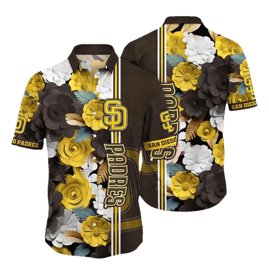 San Diego Padres MLB Flower Aloha Hawaiian Shirt 15, MLB Hawaiian Shirt Moonbestprint