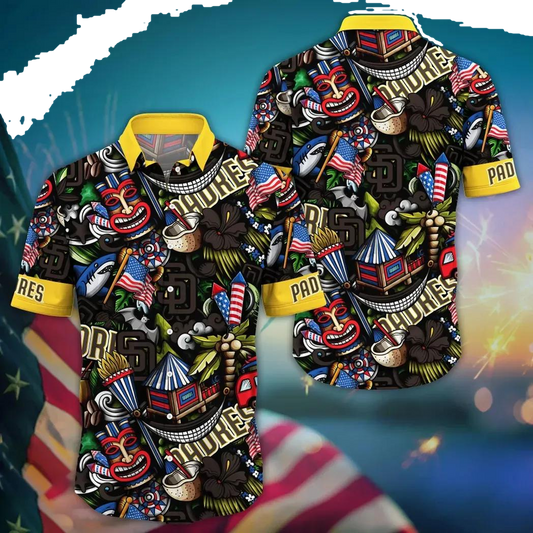 San Diego Padres MLB Flower Aloha Hawaiian Shirt 20, MLB Hawaiian Shirt Moonbestprint