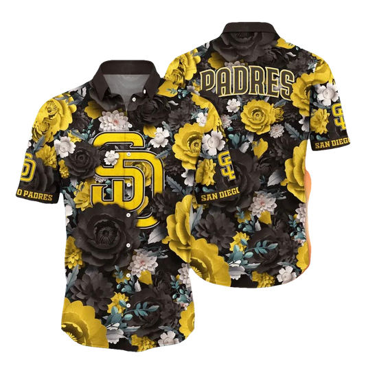 San Diego Padres MLB Flower Aloha Hawaiian Shirt 7, MLB Hawaiian Shirt Moonbestprint