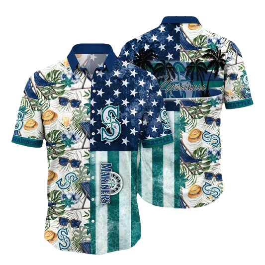 Seattle Mariners MLB Flower Aloha Hawaiian Shirt 11, MLB Hawaiian Shirt Moonbestprint